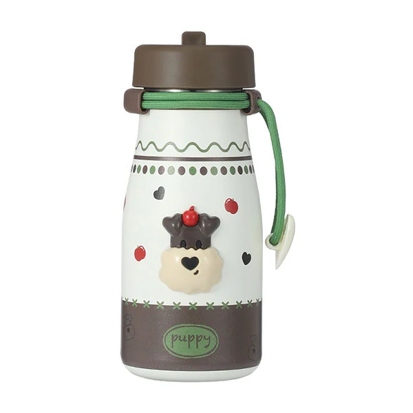 Steklenica za mleko iz nerjavečega jekla s slamico