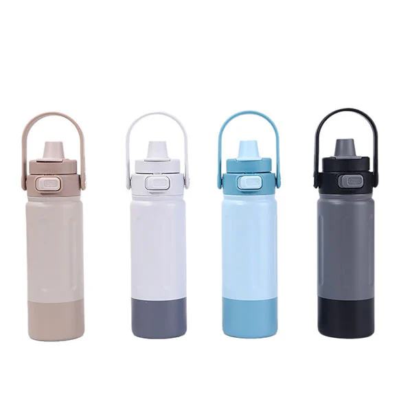 Športna steklenica iz nerjavečega jekla z ročajem